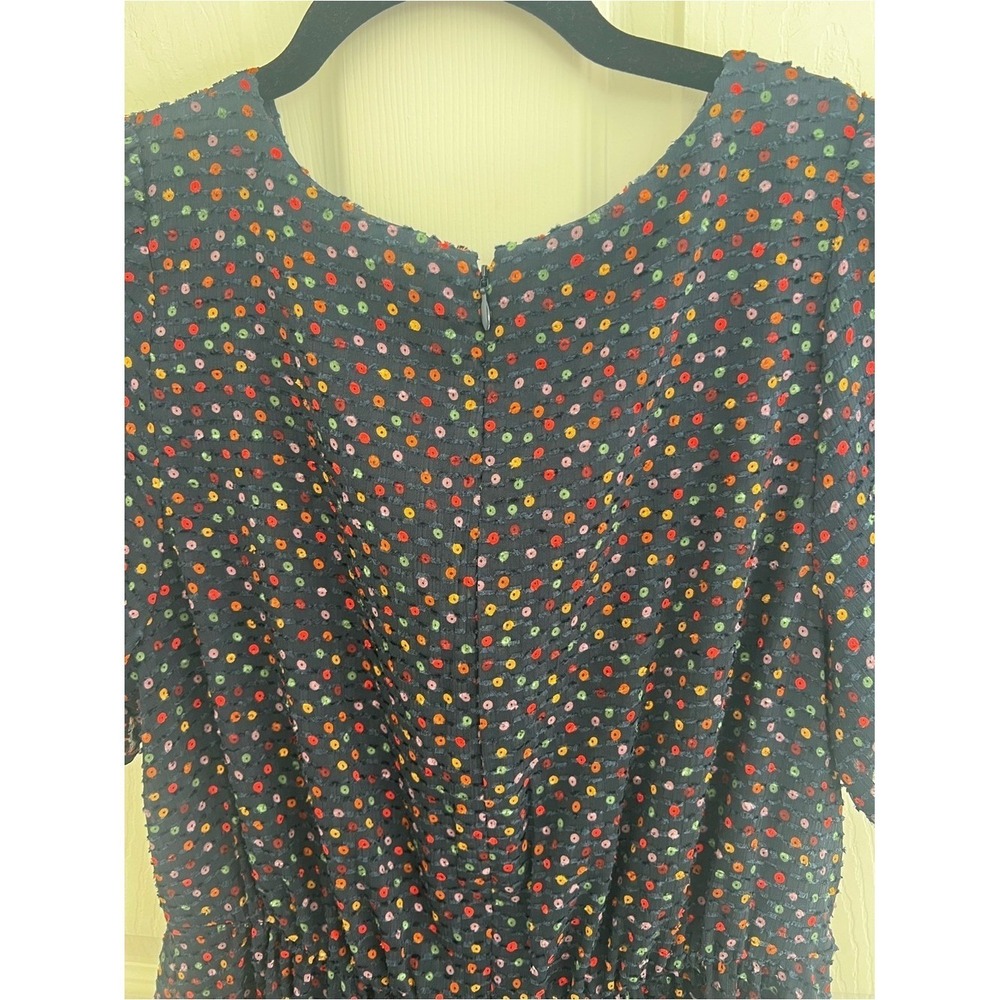 Madewell Charcoal Mini Dress with Multicolor Dot Print - Picture 9 of 14